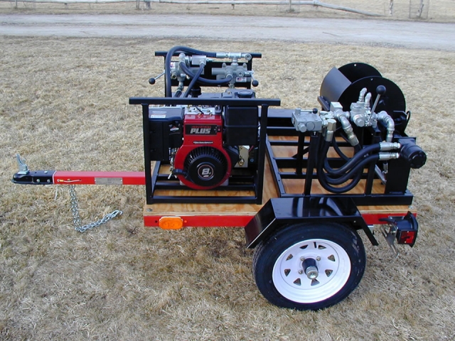 Trailer for Hydraulic Wire Fencing Roller